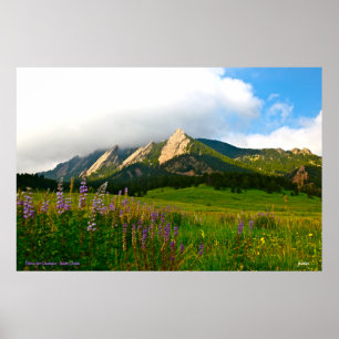 Flatirons from Chautauqua - Boulder, Colorado Poster