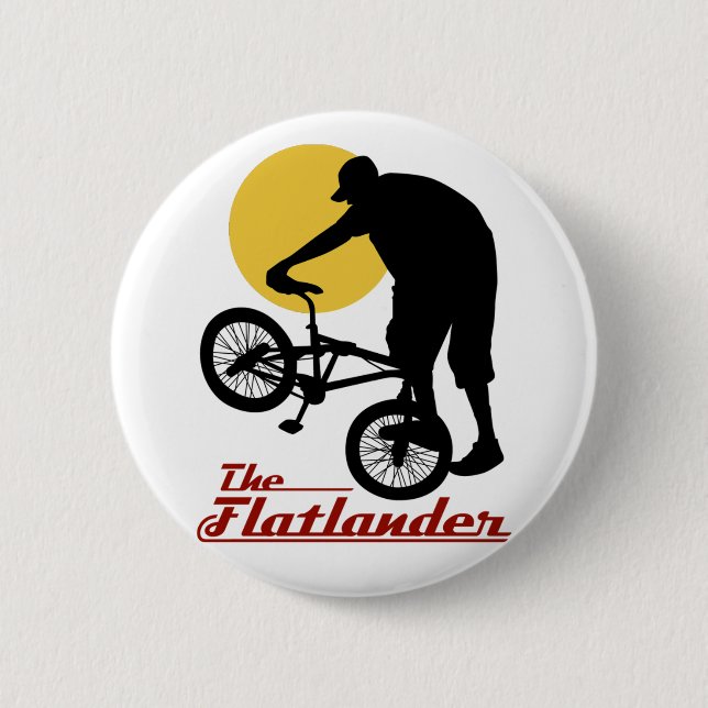 Flatlander BMX 2 Inch Round Button (Front)