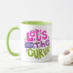 Flatten the Curve – Retro Typography Mug
