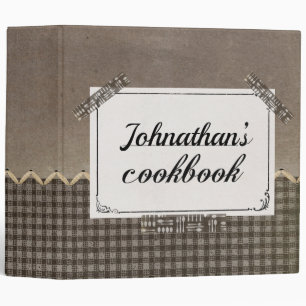 Flatware Tape Personalized Recipe Binder