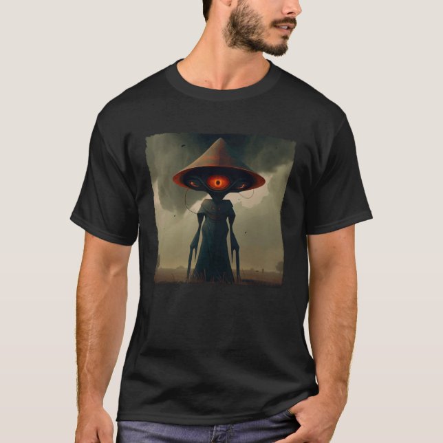 Flatwoods Monster Braxie 1952 Creepy Alien Cryptid T-Shirt (Front)