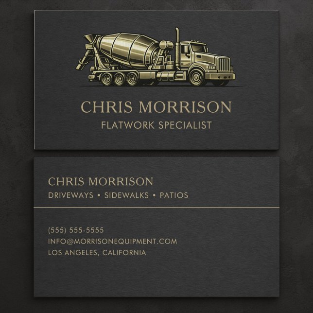 Flatwork Specialist Concrete Services Business Card (Creator Uploaded)