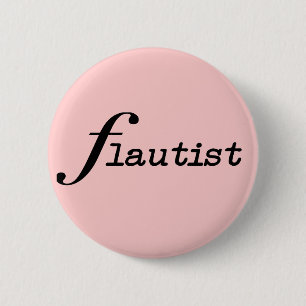 Flautist 2 Inch Round Button
