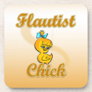 Flautist Chick Coaster