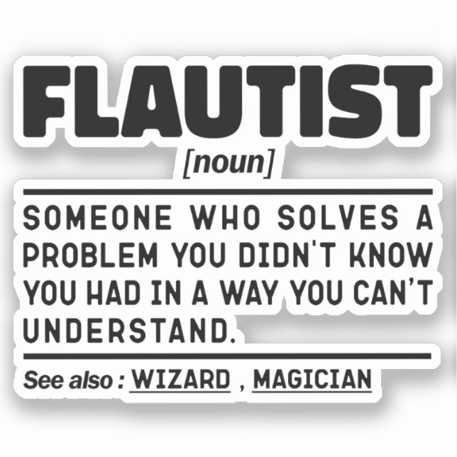 Flautist Noun Definition Professional Player Cool  (Front)