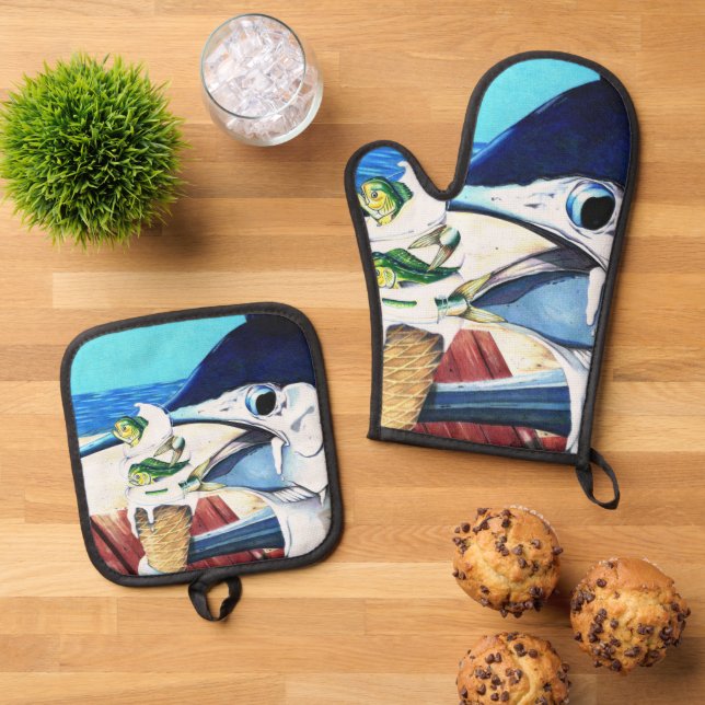 Flavors of Summer Oven Mitt & Pot Holder Set (Top Down)