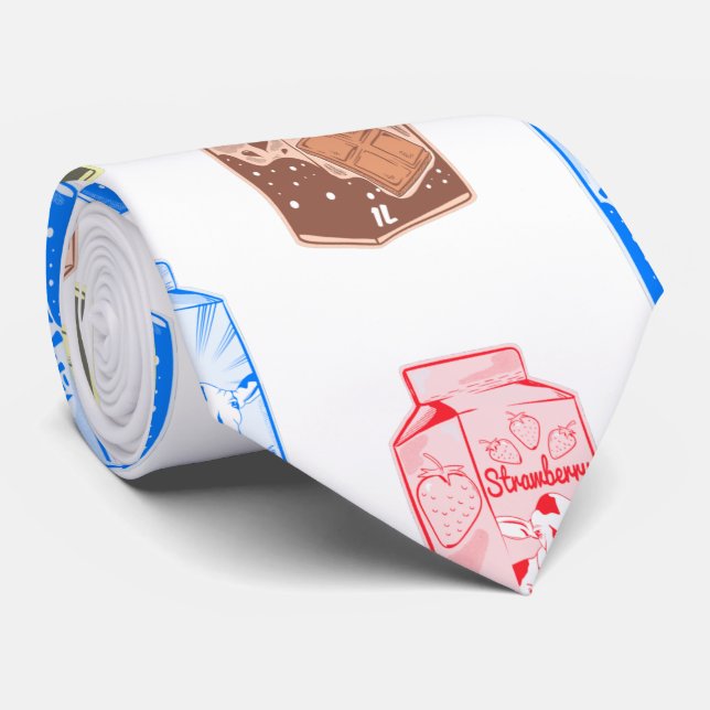 Flavoued milk pattern tie (Rolled)