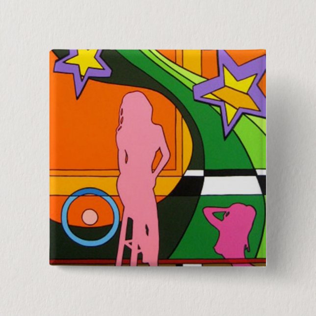 "Flavour" 2 Inch Square Button (Front)
