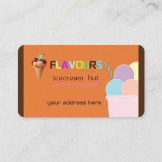 flavours icecream parlour  business card