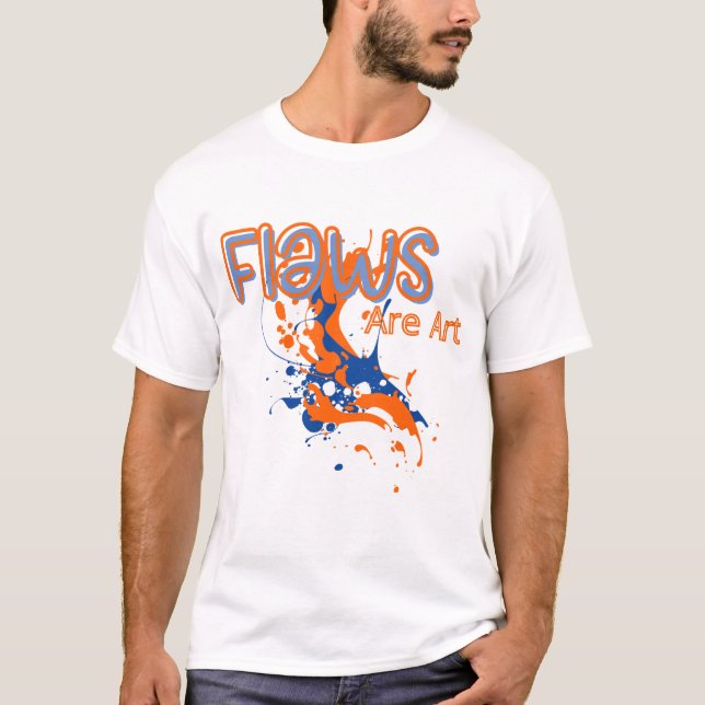 Flaws Are Art – Creative Minimalist T-Shirt by Mav (Front)