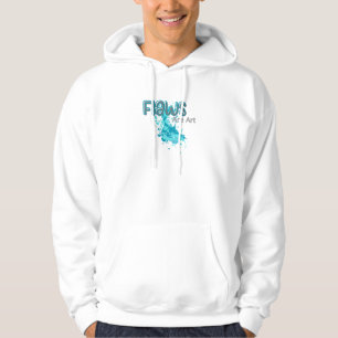 Flaws Are Art – Inspirational Abstract Splash Blue Hoodie