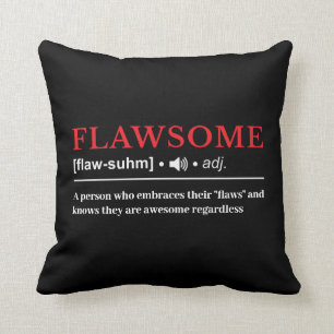 Flawsome - Customizable Definition Throw Pillow