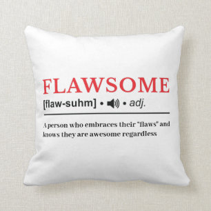 Flawsome - Customizable Dictionary Definition Throw Pillow
