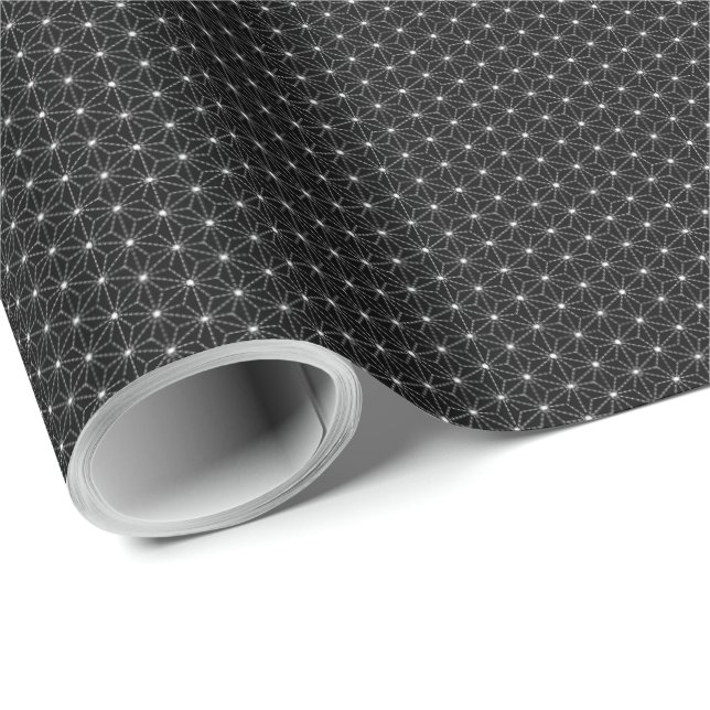 Flax-leaf dashed line pattern traditional japanese wrapping paper (Roll Corner)