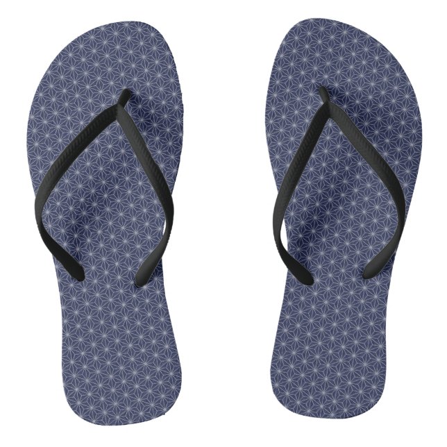 Flax-leaf pattern traditional japanese desgin flip flops (Footbed)
