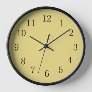 Flax Yellow Kitchen Wall Clock