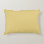 Flax Yellow Pale Solid Colour Accent Pillow<br><div class="desc">Flax Yellow Pale Solid Colour. 
Trendy soft plain clear and basic simple style.
Calm,  relaxation colour for the nursery,  home décor & living room.</div>