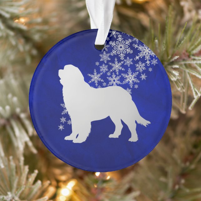 Fléau de neige bleu Silver Terre-Neuve Chien rond (Arbre)