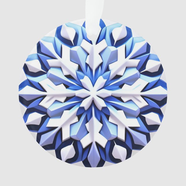 Flèche de neige bleue détaillée (devant)
