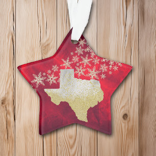 Flèche de neige en or rouge Texas Star