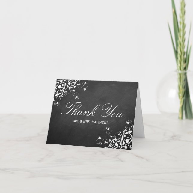 Flèches blanches sur Merci Mariage de tableau noir (Devant)