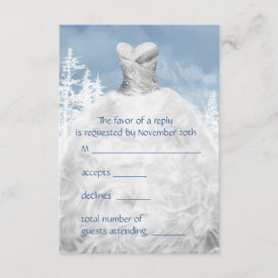 Flèches de neige bleu hiver Quinceanera RSVP