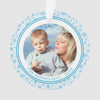Flèches de neige bleu Icy Famille Noël 2 Côtés