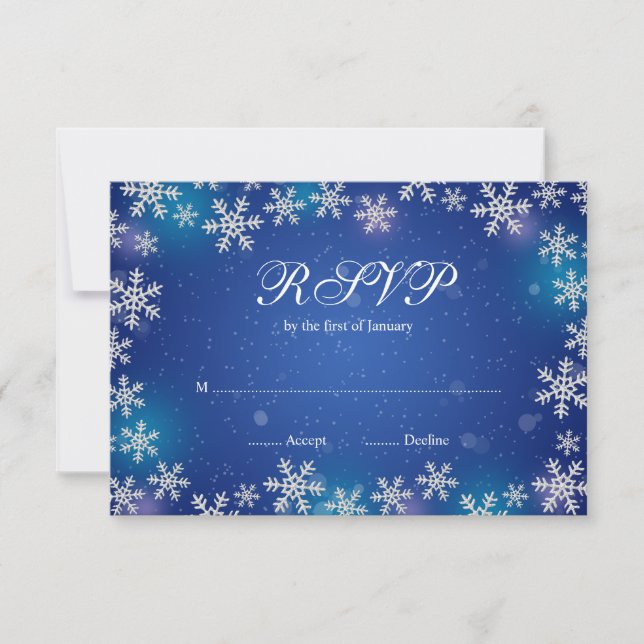 Flèches de neige brillantes Blue Winter RSVP (Devant)