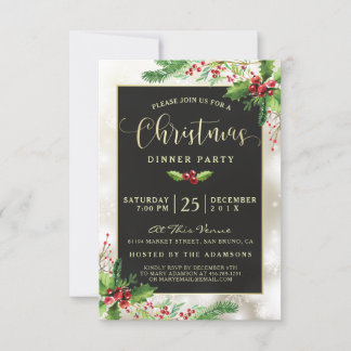 Flèches de neige en argent | Invitation à la fête 