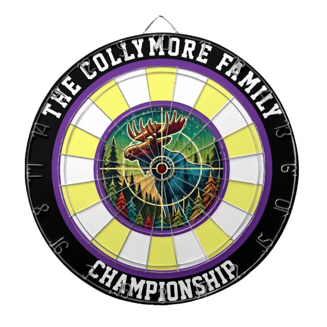 Fléchettes Art de la cible de la forêt d'orignaux (Devant)