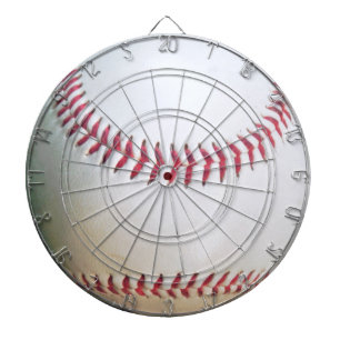 Fléchettes Baseball blanc avec Cible de flechettes Red Stitch