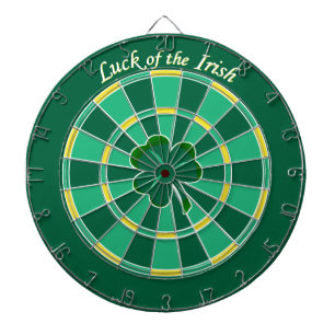 Fléchettes Chance de la cible irlandaise de shamrock