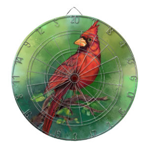 Fléchettes  Cible de flechettes avec le Cardinal Rouge du Nor