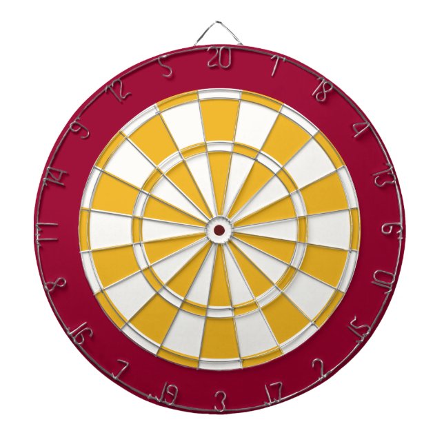 Fléchettes Cible de flechettes : Blanc, Or Et Maroon (Devant)