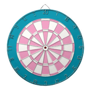 Fléchettes Cible de flechettes : Blanc, Rose Et Turquoise