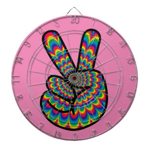 Fléchettes Cible de flechettes DU SIGNE HIPPIE PEACE