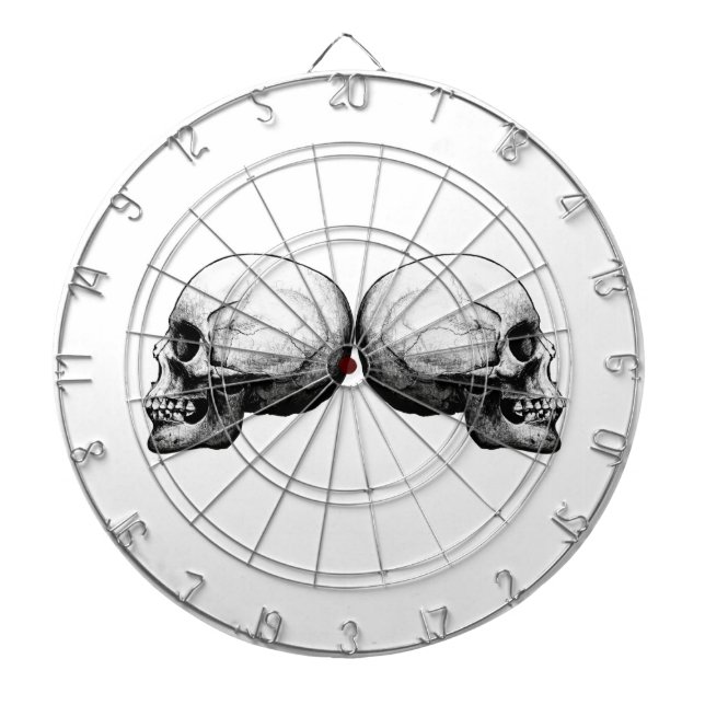 Fléchettes Cible de flechettes noire et blanche de crâne de (Devant)