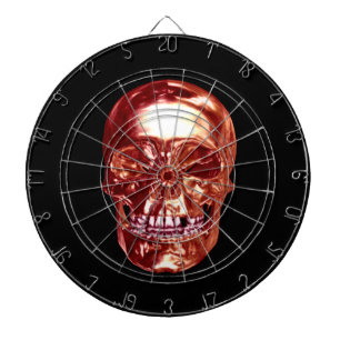 Fléchettes Cible de flechettes Red Chrome Skull