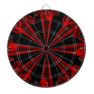 Fléchettes Cible de flechettes rouge et noire