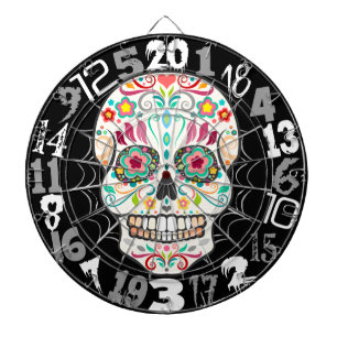 Fléchettes Feliz Muertos - cible heureuse de crâne de sucre