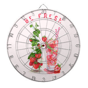 Fléchettes Jus de fraises Cool Boire Cible de flechettes de f