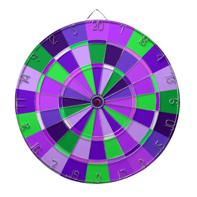 Fléchettes Nuances de pièce pourpre et verte de jeu (Devant)