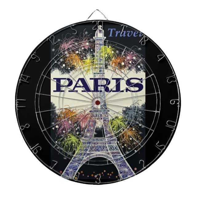 Fléchettes Paris : Cible de flechettes d'affiches (Devant)