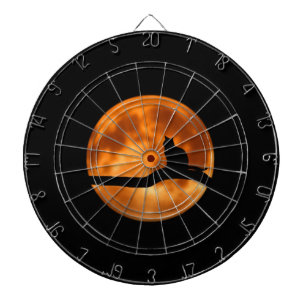 Fléchettes Silhouette d'un chat noir dans une Cible de fleche