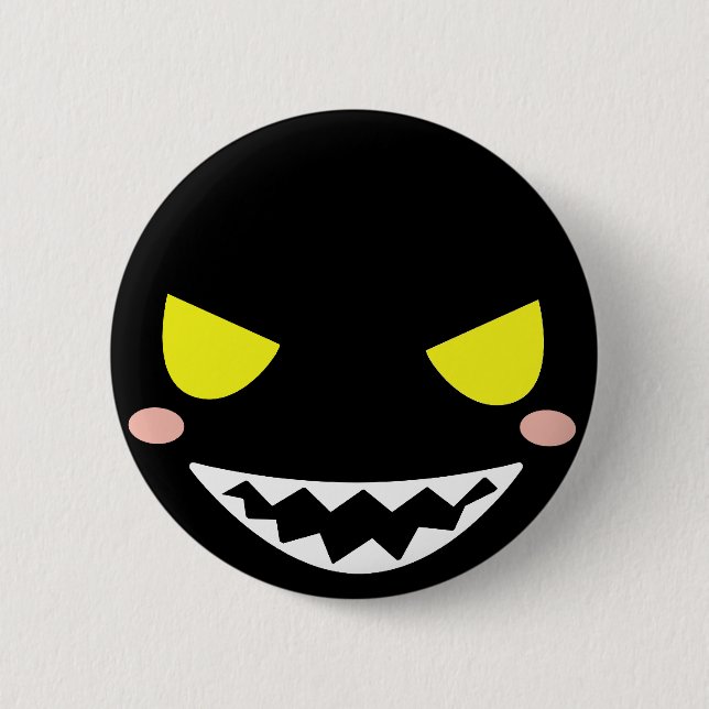 Fleck the Black Ghost Head 2 Inch Round Button (Front)