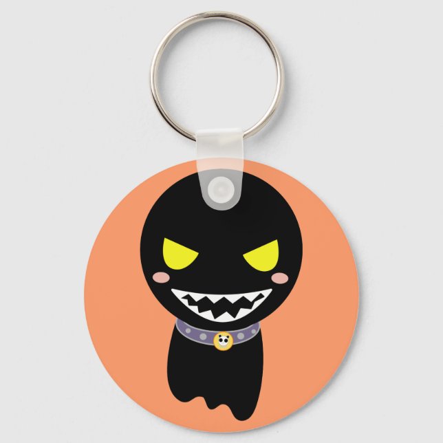 Fleck the Black Ghost Keychain (Front)