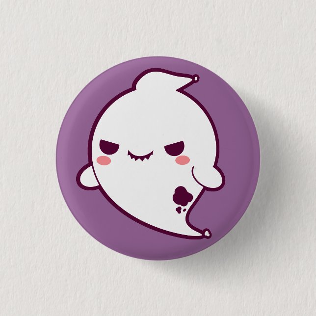 Fleck the Ghost 1 Inch Round Button (Front)