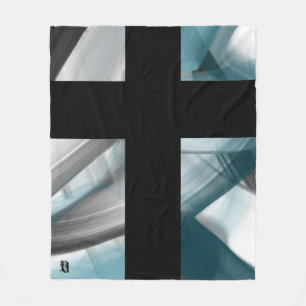 Fleece Blanket Abstract Trend Home Deco Blue Ocean
