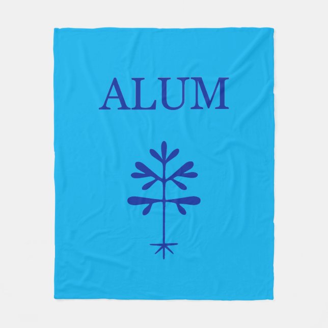 Fleece Blanket, Alum Blue Blanket (Front)