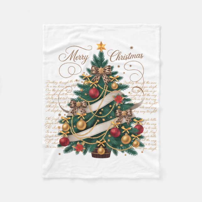 Fleece Blanket-Baby Merry Christmas Fleece Blanket (Front)